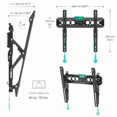 Купить Кронштейн ONKRON TM5 NEW для ТВ 32-70" / Народный дискаунтер ЦЕНАЛОМ