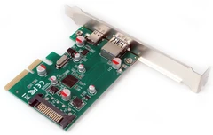Купить Контроллер Gembird SPCR-02 PCI-Ex1 USB 3.1, 1xUSB-A + 1xType-C / Народный дискаунтер ЦЕНАЛОМ
