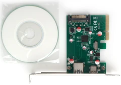 Купить Контроллер Gembird SPCR-02 PCI-Ex1 USB 3.1, 1xUSB-A + 1xType-C / Народный дискаунтер ЦЕНАЛОМ