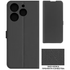 Купить Чехол-книжка Krutoff Eco Book для TECNO Spark 10 Pro, черный / Народный дискаунтер ЦЕНАЛОМ