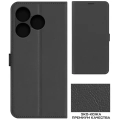 Купить Чехол-книжка Krutoff Eco Book для TECNO Spark 10C, черный / Народный дискаунтер ЦЕНАЛОМ