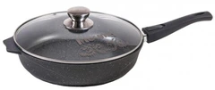 Купить Сковорода Мечта Гранит, 22 см, с крышкой, съемная ручка / Народный дискаунтер ЦЕНАЛОМ