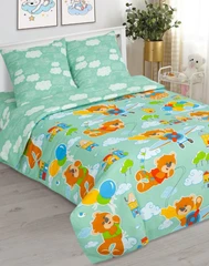 Купить Комплект постельного белья АРТПОСТЕЛЬ Улётные мишки 1.5-спальный, бязь, наволочки 70х70 см / Народный дискаунтер ЦЕНАЛОМ