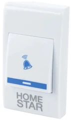 Купить Звонок беспроводной HomeStar HS-0102, белый/голубой / Народный дискаунтер ЦЕНАЛОМ