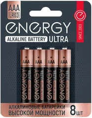 Купить Батарейка AAA Energy Ultra LR03-8BL, 8 шт / Народный дискаунтер ЦЕНАЛОМ