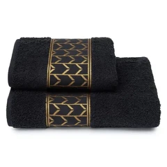 Купить Полотенце Донецкая Мануфактура GOLDEN NETS темный графит 50х90 см, махра / Народный дискаунтер ЦЕНАЛОМ