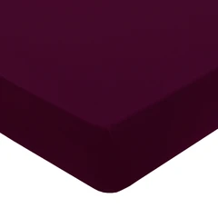 Купить Простыня на резинке Миланика Бордо 140х200х20 см, поплин / Народный дискаунтер ЦЕНАЛОМ
