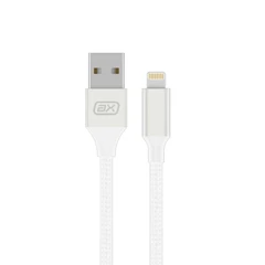 Купить Кабель AXXA 7263, USB2.0 Am - Lightning, 1 м, 2А, белый / Народный дискаунтер ЦЕНАЛОМ