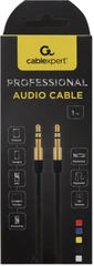 Купить Аудиокабель Jack3.5 -> Jack3.5 (AUX), 1.0м Cablexpert CCAB-01-35MM-1MB, черный / Народный дискаунтер ЦЕНАЛОМ