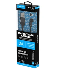 Купить Кабель Maxvi USB-A 2.0 - Lightning, 1.5 м, черный (MCm-02L) / Народный дискаунтер ЦЕНАЛОМ