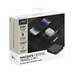 Купить Беспроводное зарядное устройство Deppa Crystal MagSafe Fold Travel QI 2 в 1 / Народный дискаунтер ЦЕНАЛОМ