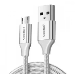 Купить Кабель Ugreen USB2.0 Am - Micro USB, 2 м, белый / Народный дискаунтер ЦЕНАЛОМ