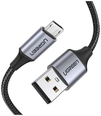 Купить Кабель Ugreen USB2.0 Am - Micro USB, 1 м, серо-черный / Народный дискаунтер ЦЕНАЛОМ