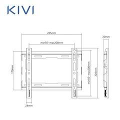 Купить Кронштейн KIVI BASIC-22F для ТВ 23-43" / Народный дискаунтер ЦЕНАЛОМ