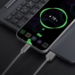 Купить Кабель Deppa Metal USB-A 2.0 - USB-C, 1.2 м, 2.4 A, стальной / Народный дискаунтер ЦЕНАЛОМ