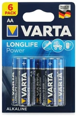 Купить Батарейка AA VARTA Longlife Power, 6 шт / Народный дискаунтер ЦЕНАЛОМ