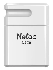 Купить USB-накопитель Netac U116, 64 ГБ, USB 2.0, белый / Народный дискаунтер ЦЕНАЛОМ