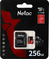Купить Карта памяти microSDXC Netac P500 Extreme Pro 256 ГБ + адаптер SD / Народный дискаунтер ЦЕНАЛОМ
