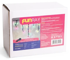 Купить Гирлянда светодиодная FunRay Бахрома мультицвет, 3х0.7 м / Народный дискаунтер ЦЕНАЛОМ