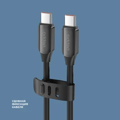 Купить Кабель Deppa Silk USB-С - USB-С, 1.2 м, 3 А, 60 Вт, черный / Народный дискаунтер ЦЕНАЛОМ