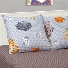 Купить Комплект постельного белья АРТПОСТЕЛЬ Котовасия 1.5-спальный, бязь, наволочки 70х70 см / Народный дискаунтер ЦЕНАЛОМ