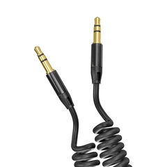 Купить Аудиокабель Deppa Jack3.5 -> Jack3.5 (AUX), 1.2 м, пружинная скрутка, черный / Народный дискаунтер ЦЕНАЛОМ
