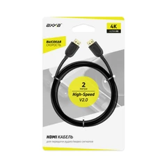 Купить Кабель AXXA 7271, HDMI, 2 м, v2.0, поддержка 4K / Народный дискаунтер ЦЕНАЛОМ
