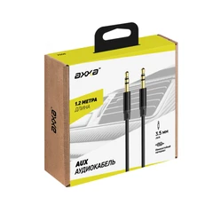 Купить Аудиокабель AXXA 7006, Jack3.5 -> Jack3.5 (AUX), 1.2 м, черный / Народный дискаунтер ЦЕНАЛОМ