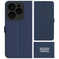 Купить Чехол-книжка Krutoff Eco Book для INFINIX Hot 40i, синий / Народный дискаунтер ЦЕНАЛОМ