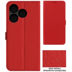 Купить Чехол-книжка Krutoff Eco Book для TECNO Spark 10/10C, красный / Народный дискаунтер ЦЕНАЛОМ