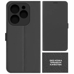 Купить Чехол-книжка Krutoff Eco Book для INFINIX Hot 40i, черный / Народный дискаунтер ЦЕНАЛОМ