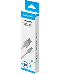 Купить Кабель Maxvi MC-01L USB-A 2.0 - micro USB, 1 м, 2 А, белый / Народный дискаунтер ЦЕНАЛОМ