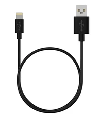 Купить Кабель Maxvi MC-03 USB 2.0 Am - Lightning 8-pin, 1 м, черный / Народный дискаунтер ЦЕНАЛОМ