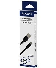 Купить Кабель Maxvi MC-A01 USB-A 2.0 - micro USB, 1 м, 2 А, черный / Народный дискаунтер ЦЕНАЛОМ