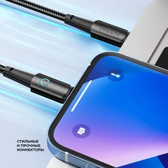 Купить Кабель Deppa Moon USB-C - USB-C, 1.5 м, 100 Вт, черный / Народный дискаунтер ЦЕНАЛОМ
