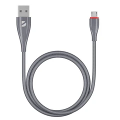 Купить Кабель Deppa Ceramic USB2.0 Am - microUSB, 1 м, 2 A, серый / Народный дискаунтер ЦЕНАЛОМ