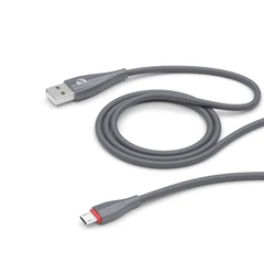 Купить Кабель Deppa Ceramic USB-A 2.0 - micro USB, 1 м, 2.1 A, серый (72286) / Народный дискаунтер ЦЕНАЛОМ