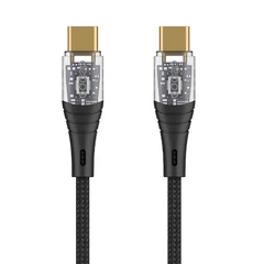 Купить Кабель Deppa Crystal USB-C - Type-C 1 м, 60 W, черный / Народный дискаунтер ЦЕНАЛОМ