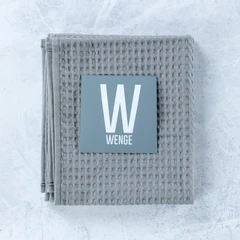 Купить Комплект кухонных полотенец Wenge СЕРЫЙ 35х60 см - 2 шт, вафельное полотно / Народный дискаунтер ЦЕНАЛОМ