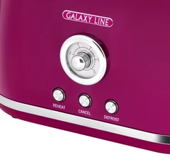 Купить Тостер GALAXY LINE GL2916, малиновый джем / Народный дискаунтер ЦЕНАЛОМ