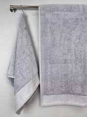Купить Полотенце Cleanelly Via Lattea серый 50х90 см, махра / Народный дискаунтер ЦЕНАЛОМ