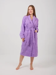 Купить Халат махровый Фиолетовый, размер: 52-54, с шалевым воротником / Народный дискаунтер ЦЕНАЛОМ