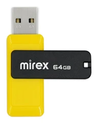 Купить USB-накопитель Mirex City 64 ГБ, USB 2.0, желтый / Народный дискаунтер ЦЕНАЛОМ