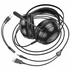 Купить Гарнитура игровая Borofone BO108 Flame Black / Народный дискаунтер ЦЕНАЛОМ