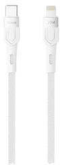 Купить Кабель OLMIO Glass USB-С - Lightning, 1.2м, 30w, белый / Народный дискаунтер ЦЕНАЛОМ