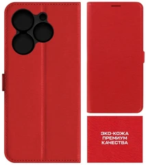 Купить Чехол-книжка Krutoff Eco Book для TECNO Spark 20С/ Go 2024, красный / Народный дискаунтер ЦЕНАЛОМ