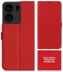 Купить Чехол-книжка Krutoff Eco Book для Xiaomi Redmi 13C/Poco C65, красный / Народный дискаунтер ЦЕНАЛОМ