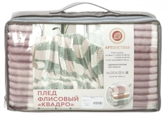 Купить Плед АРТПОСТЕЛЬ КВАДРО Пудра 180х200 см / Народный дискаунтер ЦЕНАЛОМ