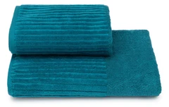Купить Полотенце Cleanelly Cascata изумрудный 70х130 см, махра / Народный дискаунтер ЦЕНАЛОМ