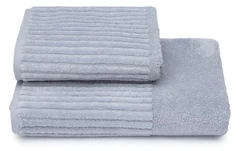Купить Полотенце Cleanelly Cascata светло-серый 70х130 см, махра / Народный дискаунтер ЦЕНАЛОМ